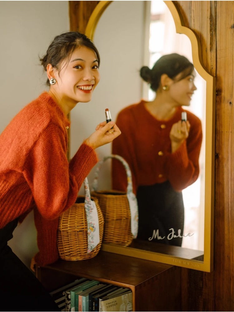 DZ011 (Half-Length) - Ma Jolie "My Little Beauty" Brass Modern French Half-Length Mirror Dressing Mirror