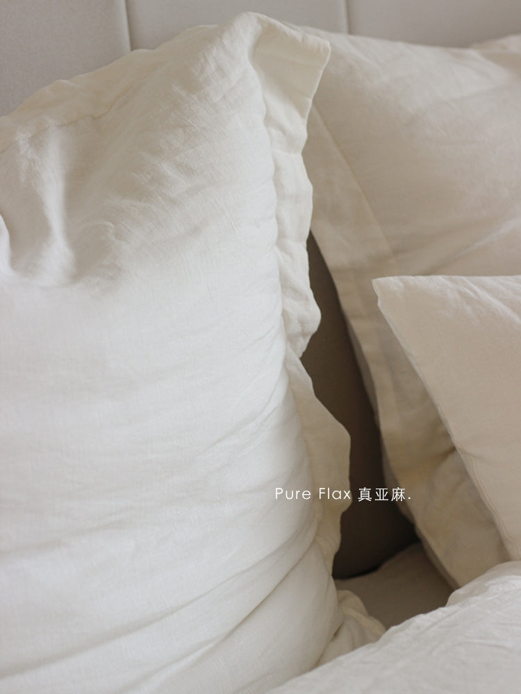 BD015 (Single) - 重磅！Pure flax法国丝绸级亚麻大靠枕抱枕含芯床头大靠包