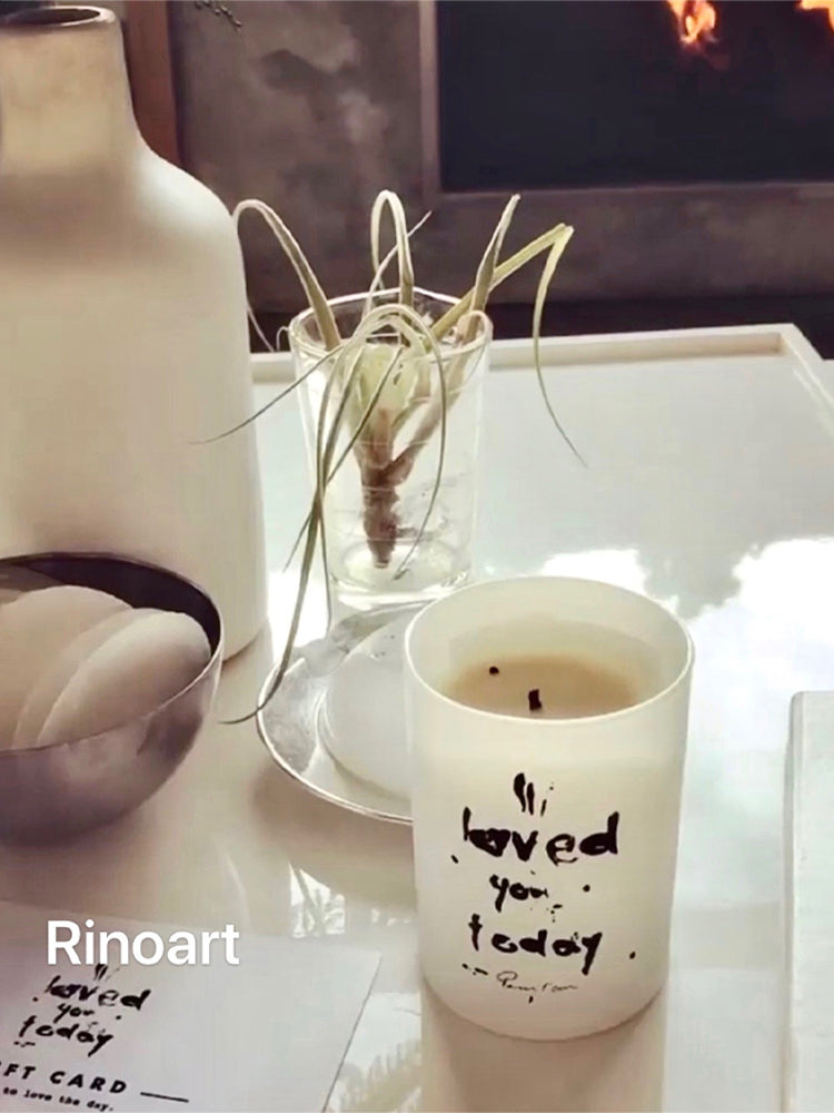 DC014 - Hand-painted Candle Cup Beverly Hills Sample Room SpaRoom Niche Rose Sleep Aromatherapy Jasmine Candle