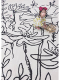 CP009-1 - WaterBloom Art Hand-painted Minimalist Black and White Living Room Carpet Bedroom Bedside Carpet