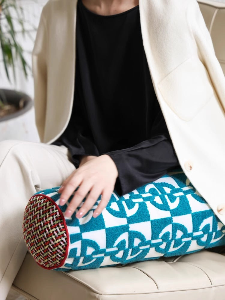 BD080 - HERME*Deco Relief Pillow: Pig Nose Concentric Lock Cylinder Lumbar