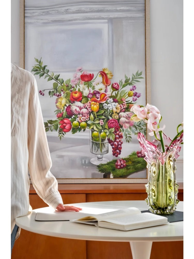 AH148 - Hand-painted Oil Painting "Abundant Family" Fruity Flowers