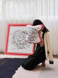 BD013 - Love Letter: Silky Snowflake Satin Pillow, Modern Living Room