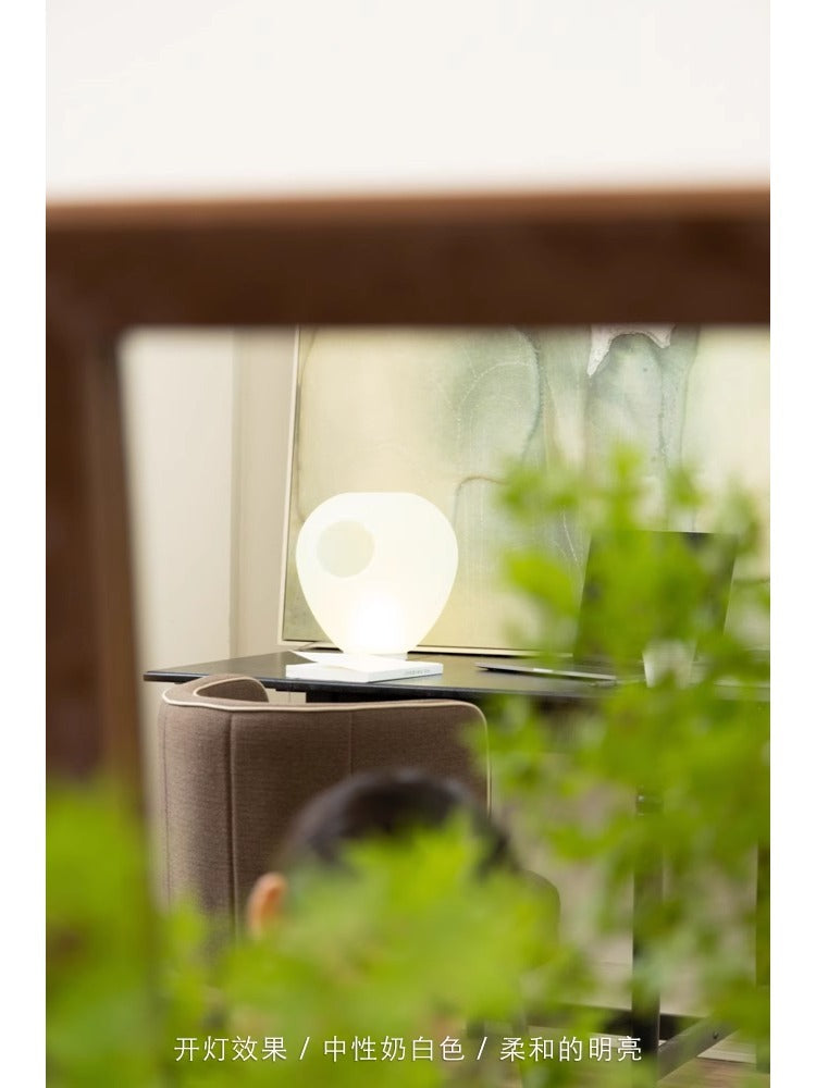 LA037 - Tiffany Blue Frosted Glass Table Lamp Vase Decoration Bedroom Bedside Night Light Ambience