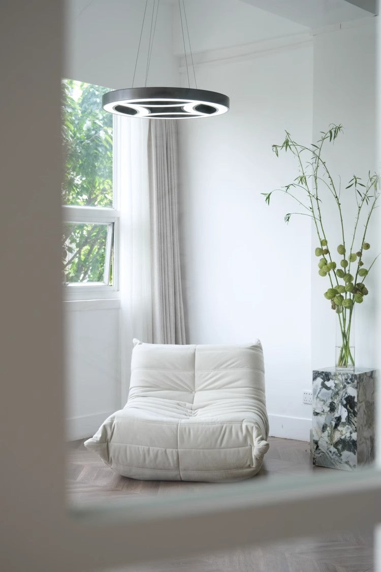 LH006 - Floating "Old Bronze Coins" Dimmable Adjustable Height / Modern Ceiling Lamp Simple Living Room UFO Pendant Lamp