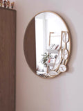 DZ010 - Precious Mother-of-Pearl Beverly Custom Pearl Luster Magnolia French Circular Mirror Wall Half-Length Mirror Vanity Mirror