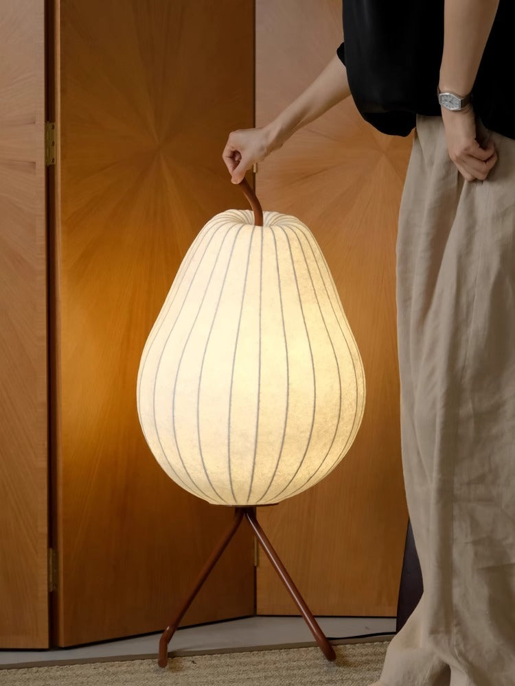 LA024 - Silk Silk Pear Lamp / Warm Light Corner Lamp Vintage Floor Lamp Bedside Lamp Ambient Lamp Decorative Night Lamp